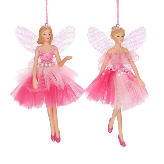 Gisela Graham Sugar Plum Fairy Decoration set - Large